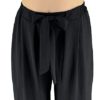 cod. 6303 JOPHY /& CO Pantaloni Donna Elegante a Vita Alta con Fiocco Decorato