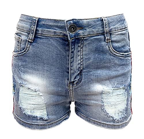 Laphilo Pantaloncini Shorts Corti Jeans Donna con Decorazioni Graffi e Strappi; Articolo & Stili Vari cod. V851, 835, 090, 140 